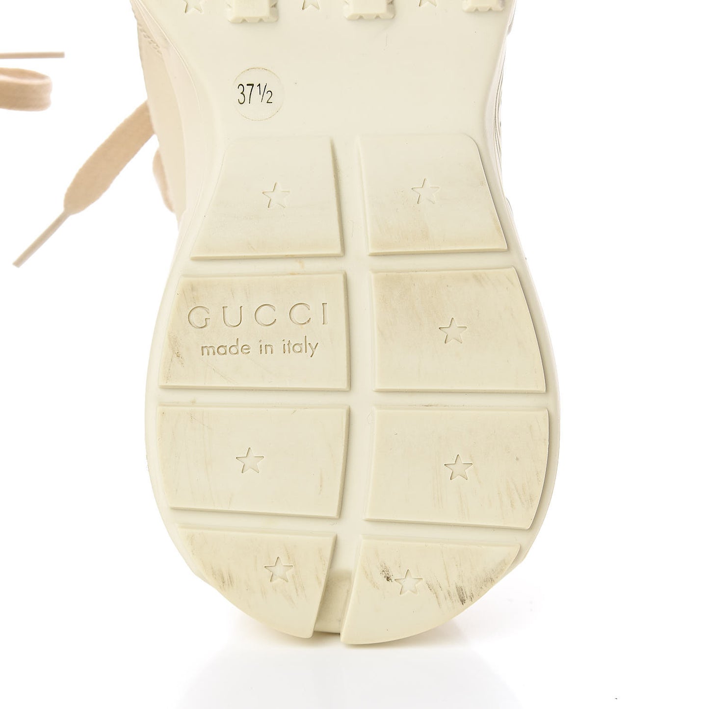 Calfskin Logo Womens Rhyton Sneakers 37.5 Ivory