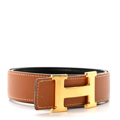 Hermes Swift Epsom 24mm Mini H Belt 70 28 Black Gold 2 of 8