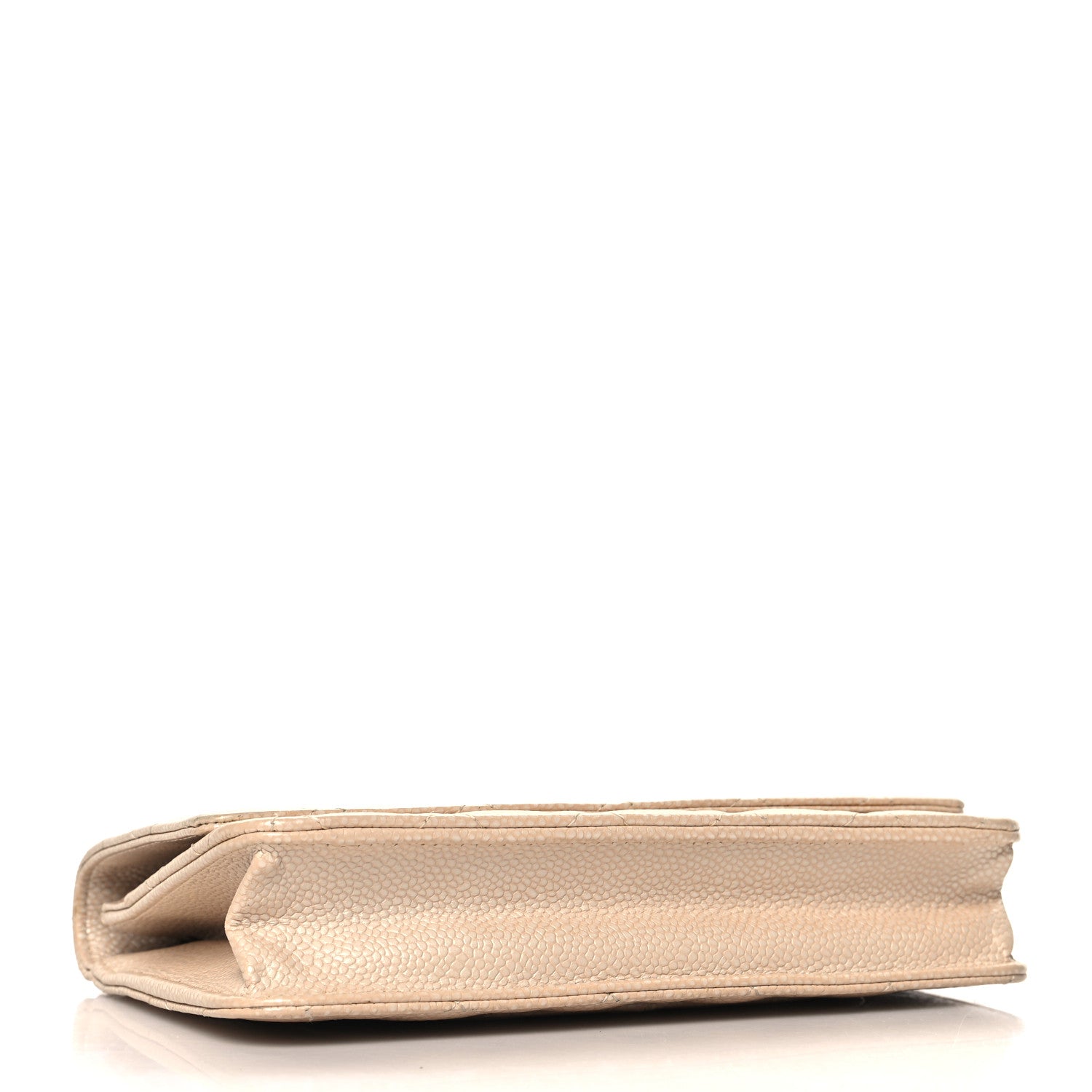 Chanel Pearly Caviar Quilted Wallet On Chain WOC Beige 4 of 13
