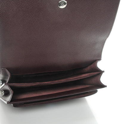 Saint Laurent Grained Calfskin Medium Monogram Sunset Bordeaux 5 of 7