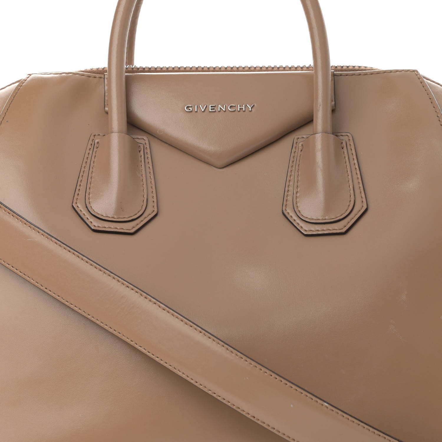Givenchy Shiny Lord Calfskin Medium Antigona Dark Beige 8 of 20