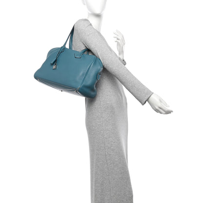 Hermes Taurillon Clemence Victoria II 35 Blue Jean 2 of 14