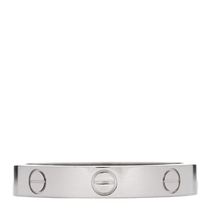 Cartier 18K White Gold 3.5mm LOVE Wedding Band Ring 61 9.5 1 of 5