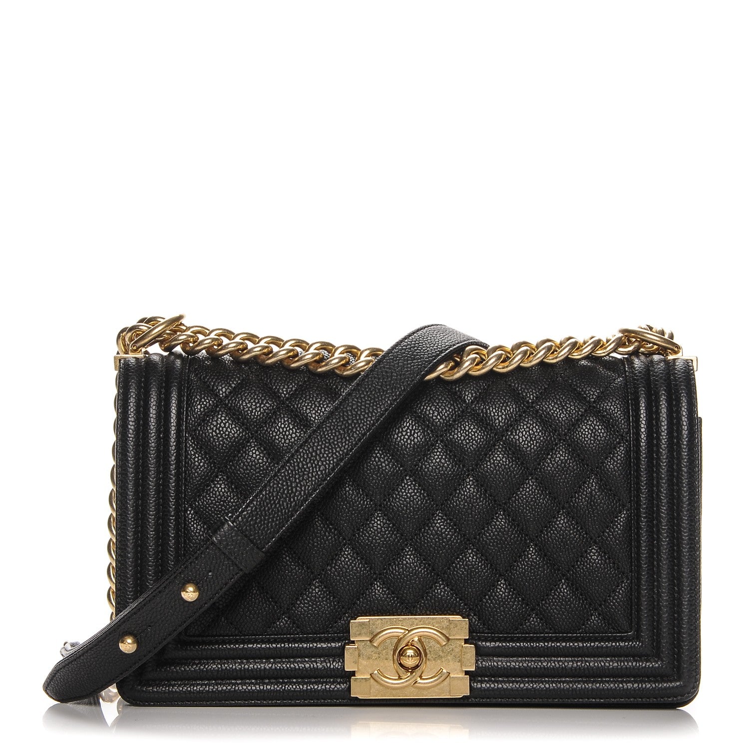 Chanel Caviar Quilted Medium Boy Flap Black 1 of 7