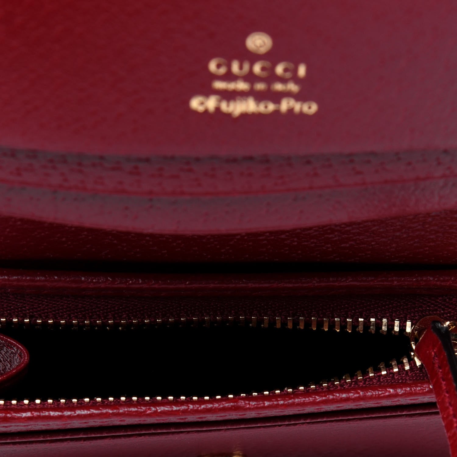 Gucci X DORAEMON Mini Vintage GG Supreme Monogram Card Case Wallet Beige Cherry Red 5 of 11