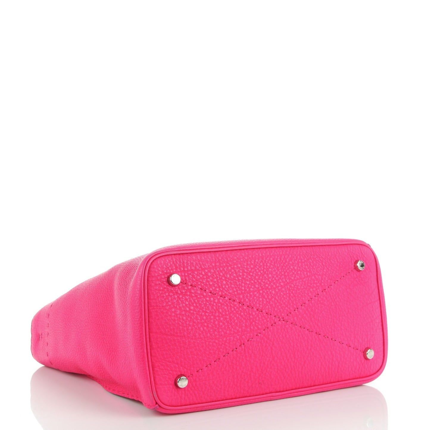 Cuoio Romano Selleria Large Anna Bucket Bag Fuxia