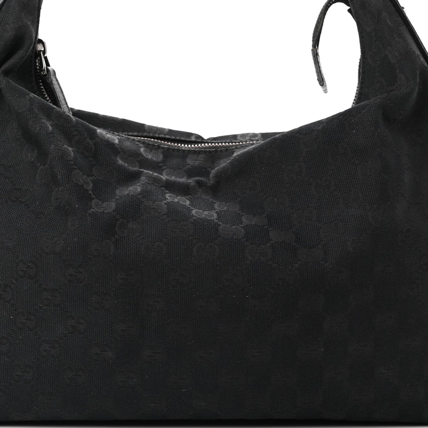 Monogram Medium Horsebit Chain Hobo Black