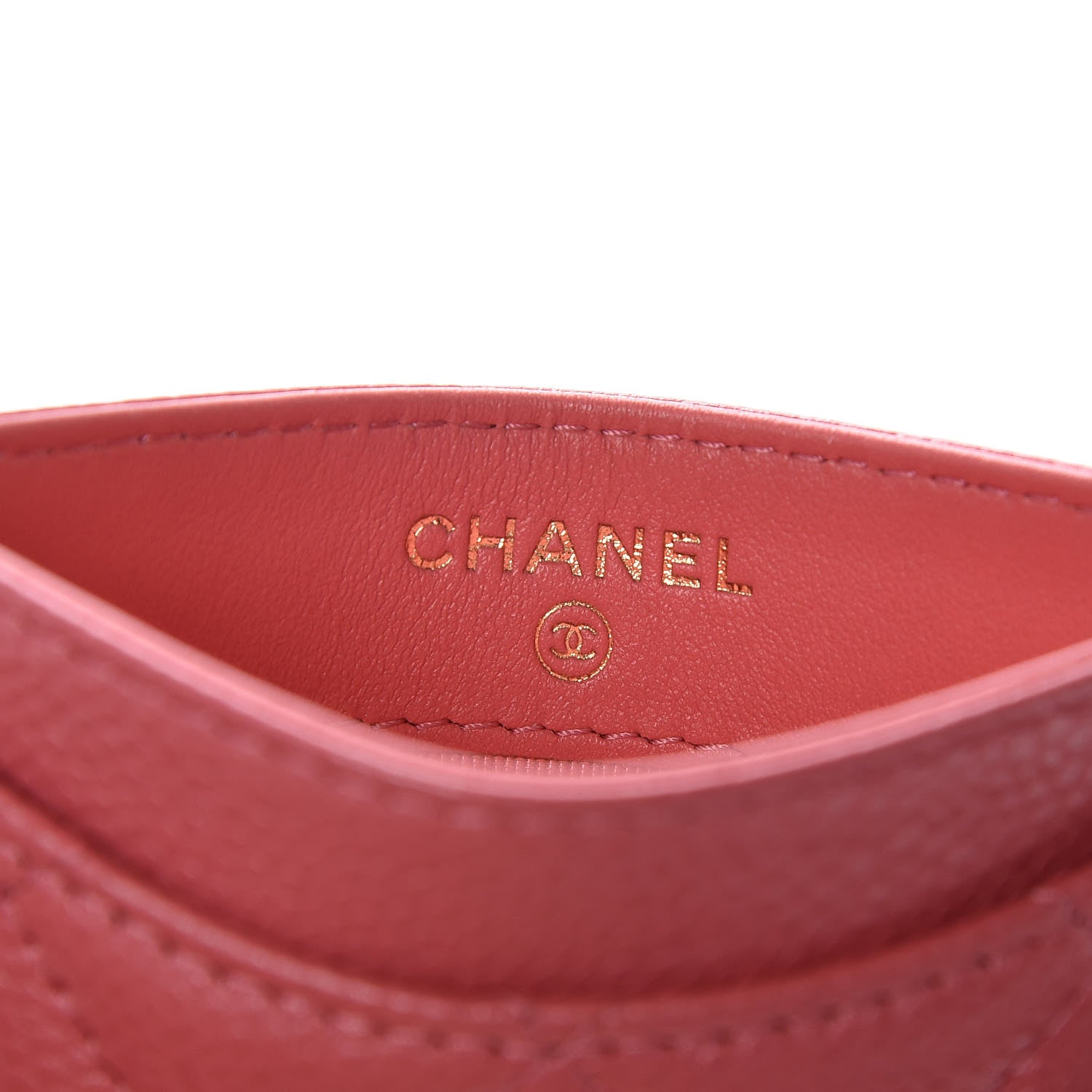 Chanel Caviar Quilted Card Holder Pink 6 of 11