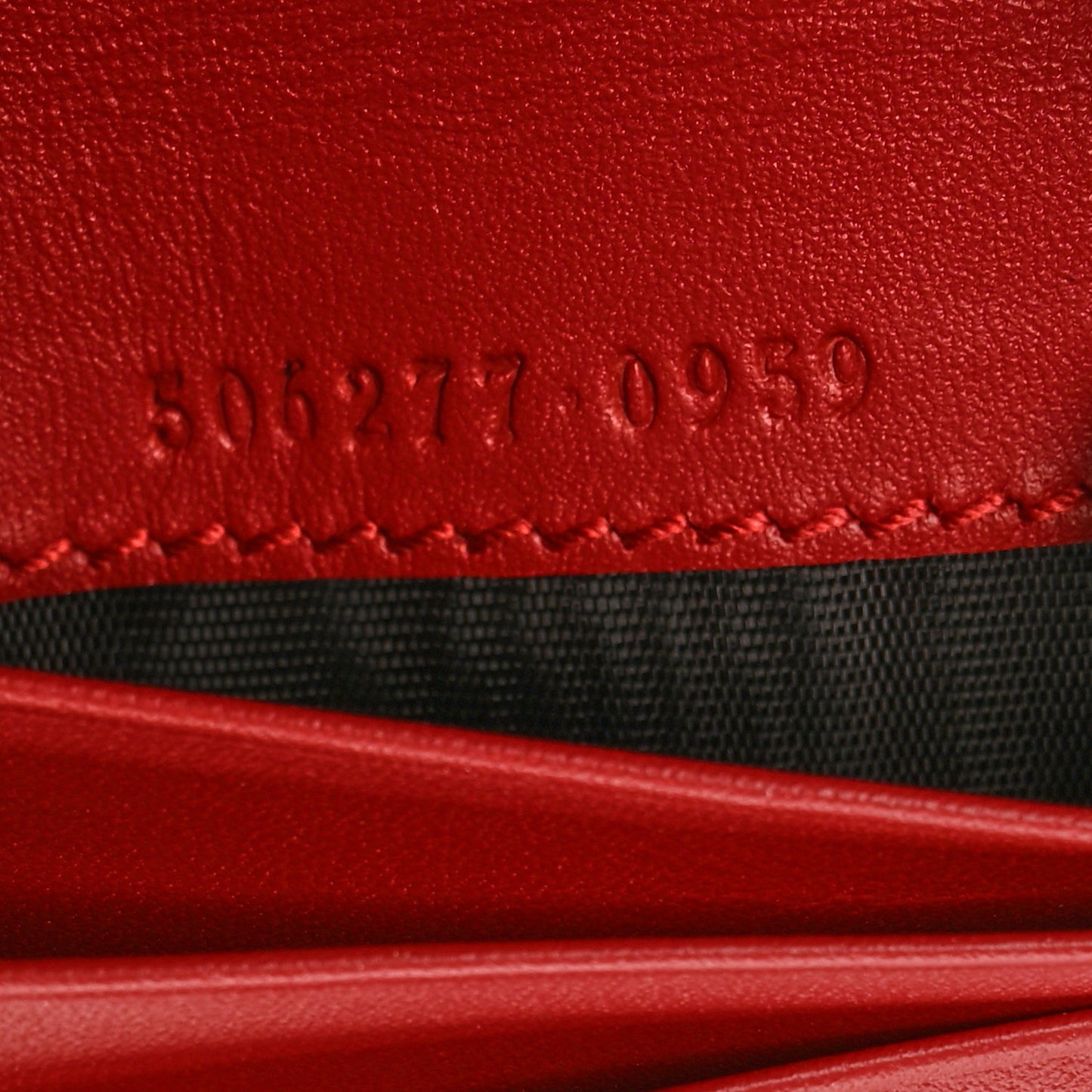 GG Supreme Monogram Bosco Patch Card Case Wallet Beige Malva Hibiscus Red