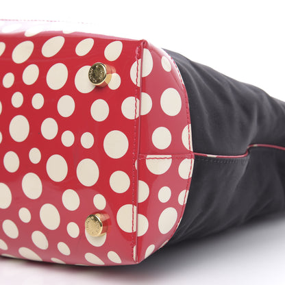 Louis Vuitton Nylon Monogram Kusama Infinity Dots Vertical Lockit Black Red 9 of 11