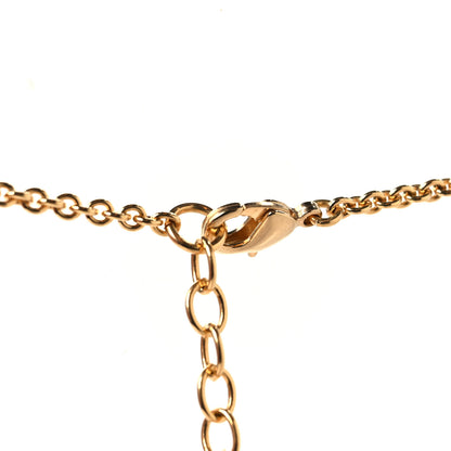 Christian Dior Metal Script Logo Necklace Gold 5 of 5