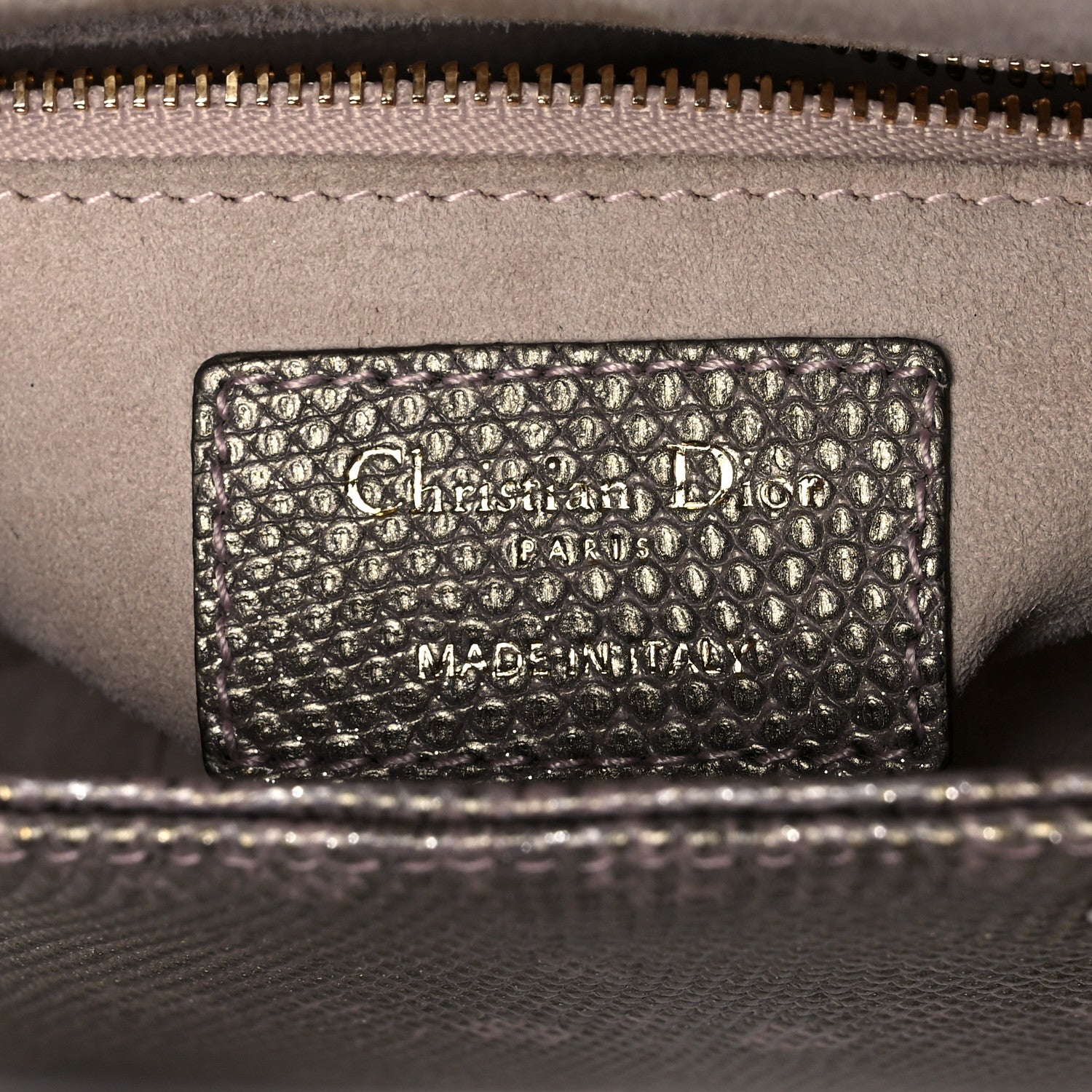 Christian Dior Metallic Lizard Mini Lady Dior Natural 7 of 12