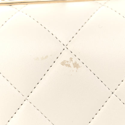 Chanel Lambskin Quilted Small Trendy Chain CC Flap Dual Handle Bag White 11 of 13