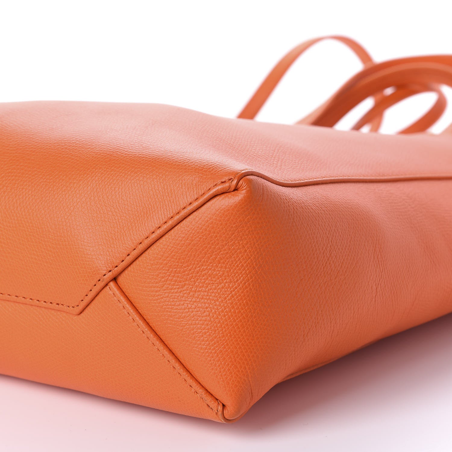 Celine Grained Calfskin Small Vertical Cabas Orange 8 of 10