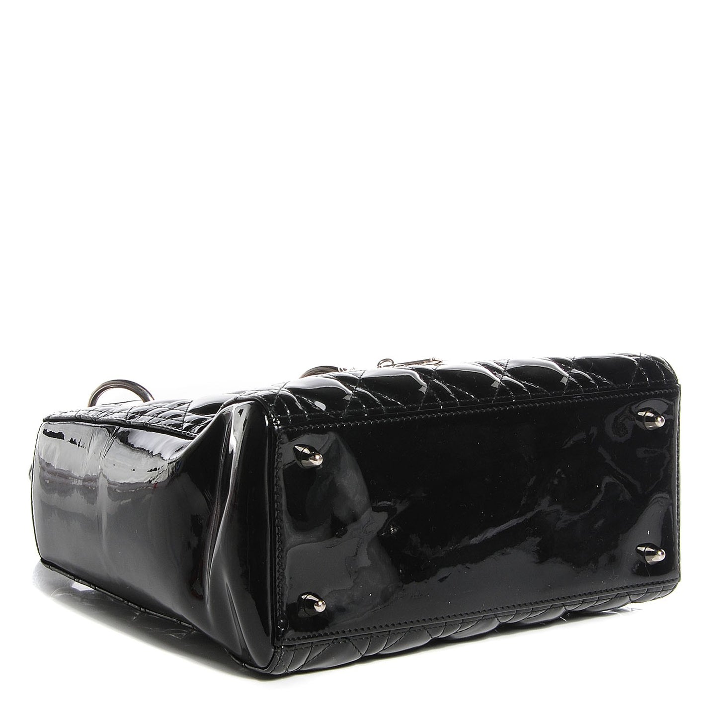 Patent Cannage Medium Lady Dior Black