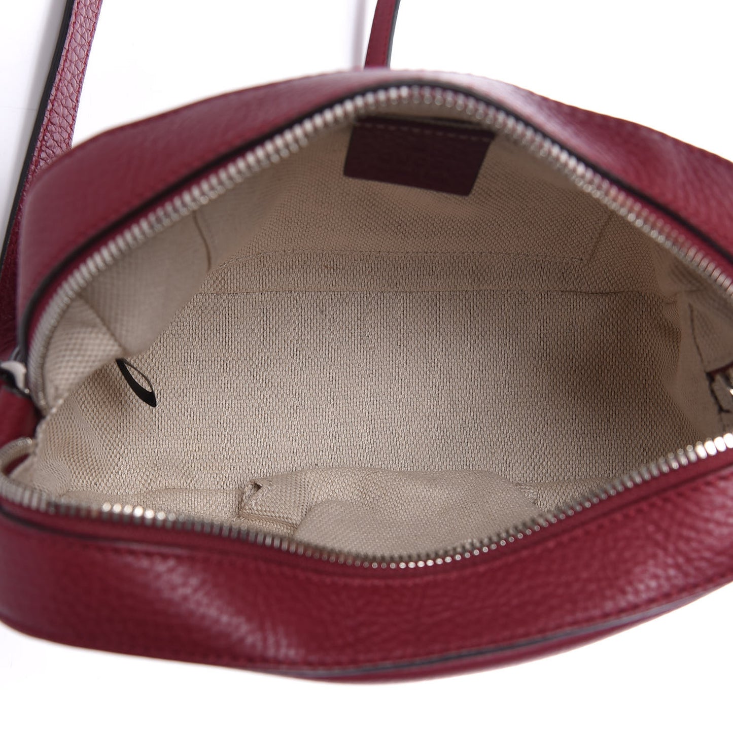 Pebbled Calfskin Studded Small Soho Disco Bag Soft Burgundy
