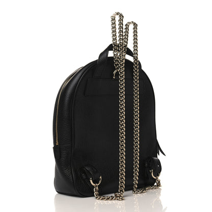 Gucci Pebbled Calfskin Soho Chain Backpack Black 2 of 8
