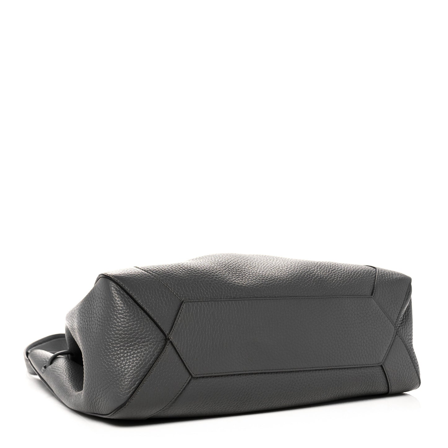 Heavy Grain Calfskin Millie Tote Charcoal