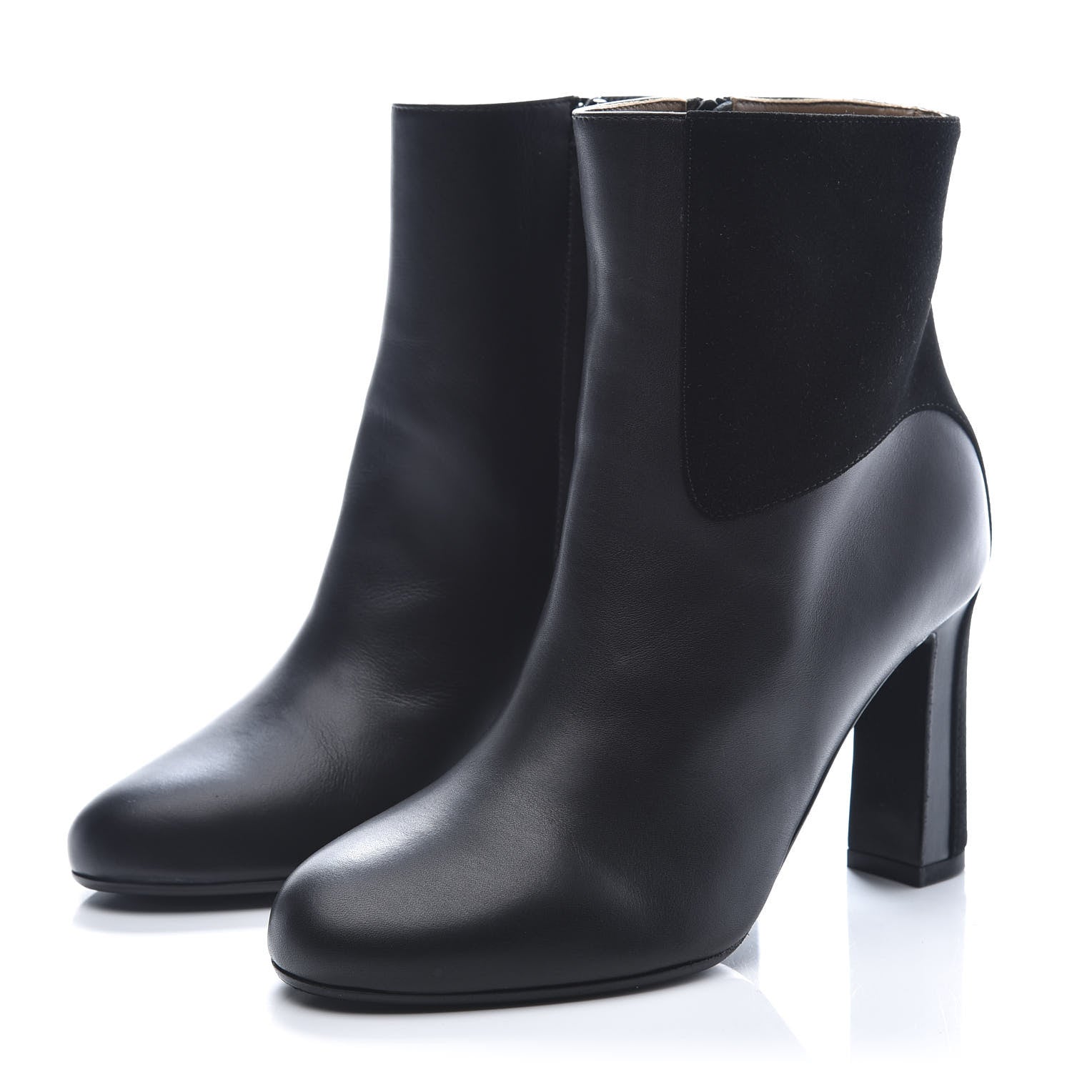 Hermes Nappa Suede Goatskin Jumper Ankle Boot 35 Black 3 of 9