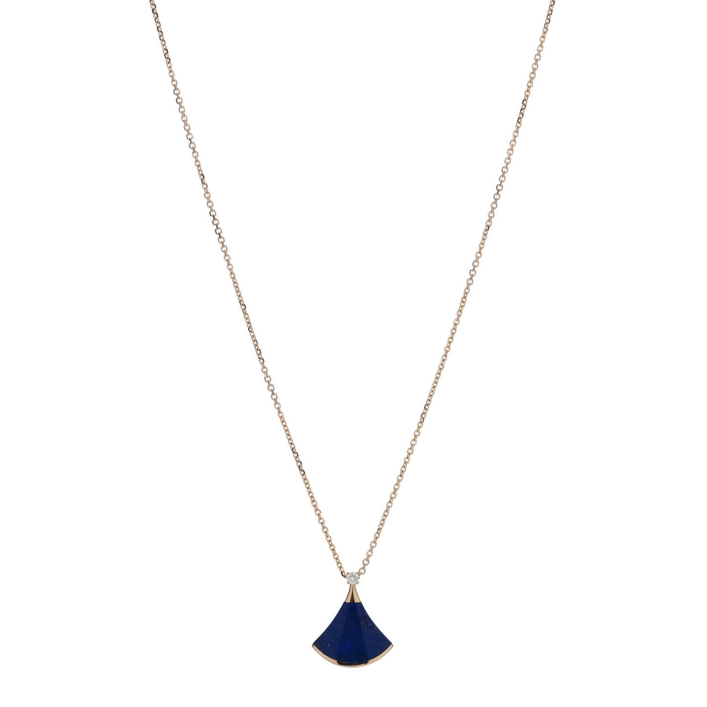 18K Rose Gold Diamond Lapis Lazuli Divas' Dream Pendant Necklace