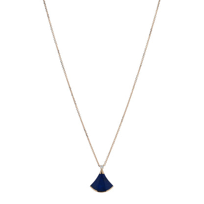 Bulgari 18K Rose Gold Diamond Lapis Lazuli Divas' Dream Pendant Necklace 2 of 13