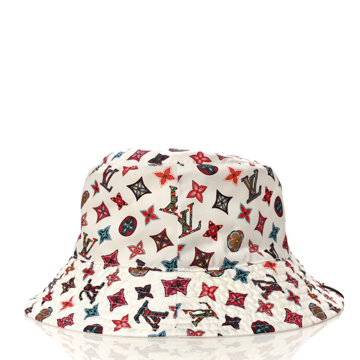 Louis Vuitton Monogram Lovely Gram Transformable Bob Bucket Hat 60 White 3 of 8