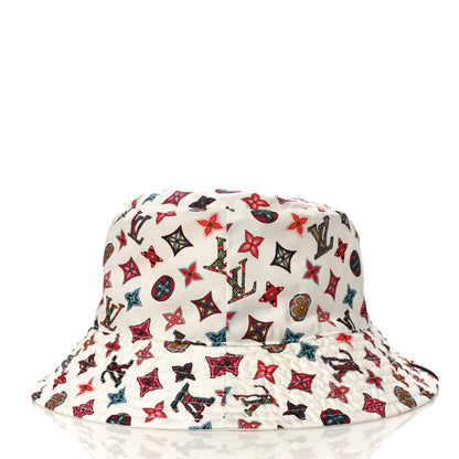 Louis Vuitton Monogram Lovely Gram Transformable Bob Bucket Hat 60 White 3 of 8