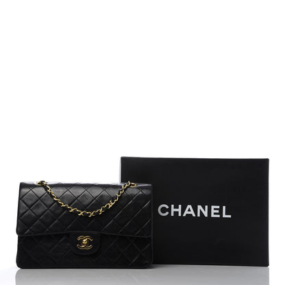 Chanel Lambskin Quilted Medium Double Flap Black 9 of 10