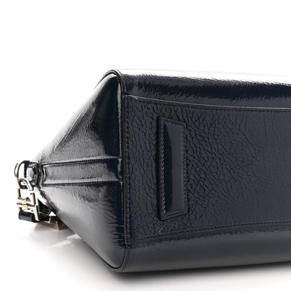 Givenchy Crinkled Patent Deerskin Small Antigona Deep Blue 8 of 12