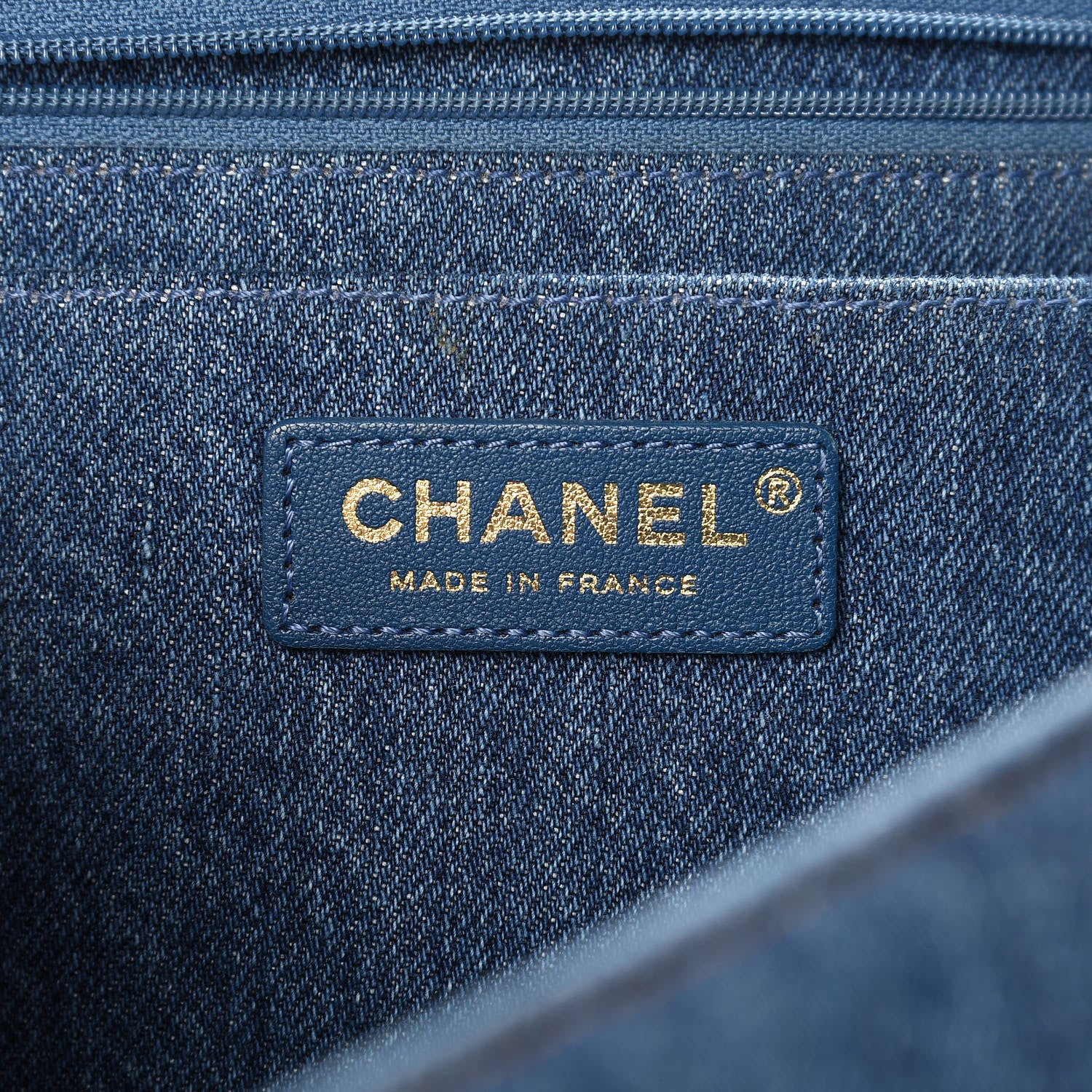 Chanel Denim Shearling Hieroglyph Flap Blue 6 of 10
