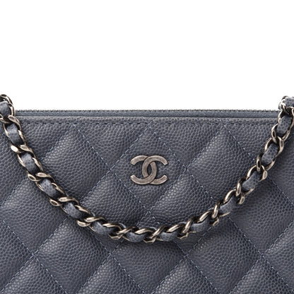 Chanel Caviar Quilted Small Clutch With Chain Grey 11 of 12