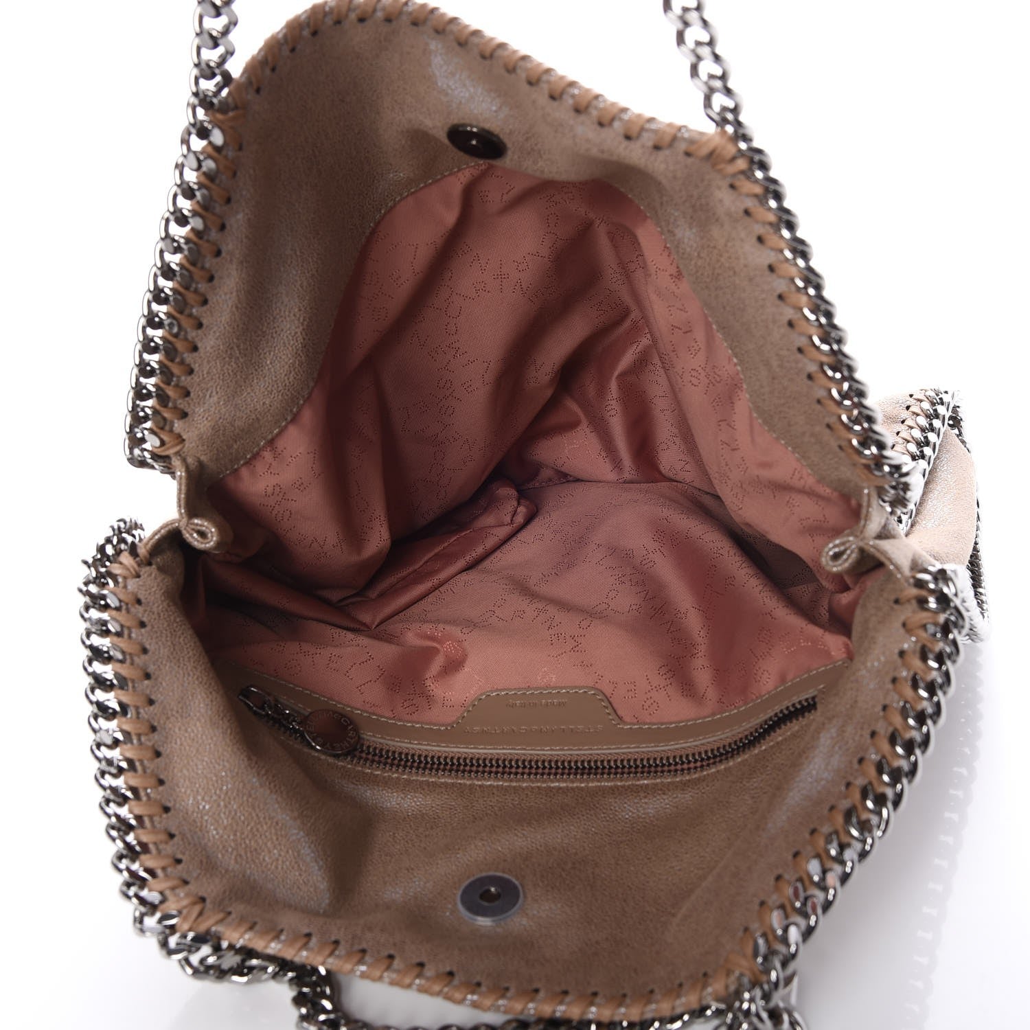 Stella McCartney Shaggy Deer Falabella Small Fold Over Tote Taupe 6 of 8