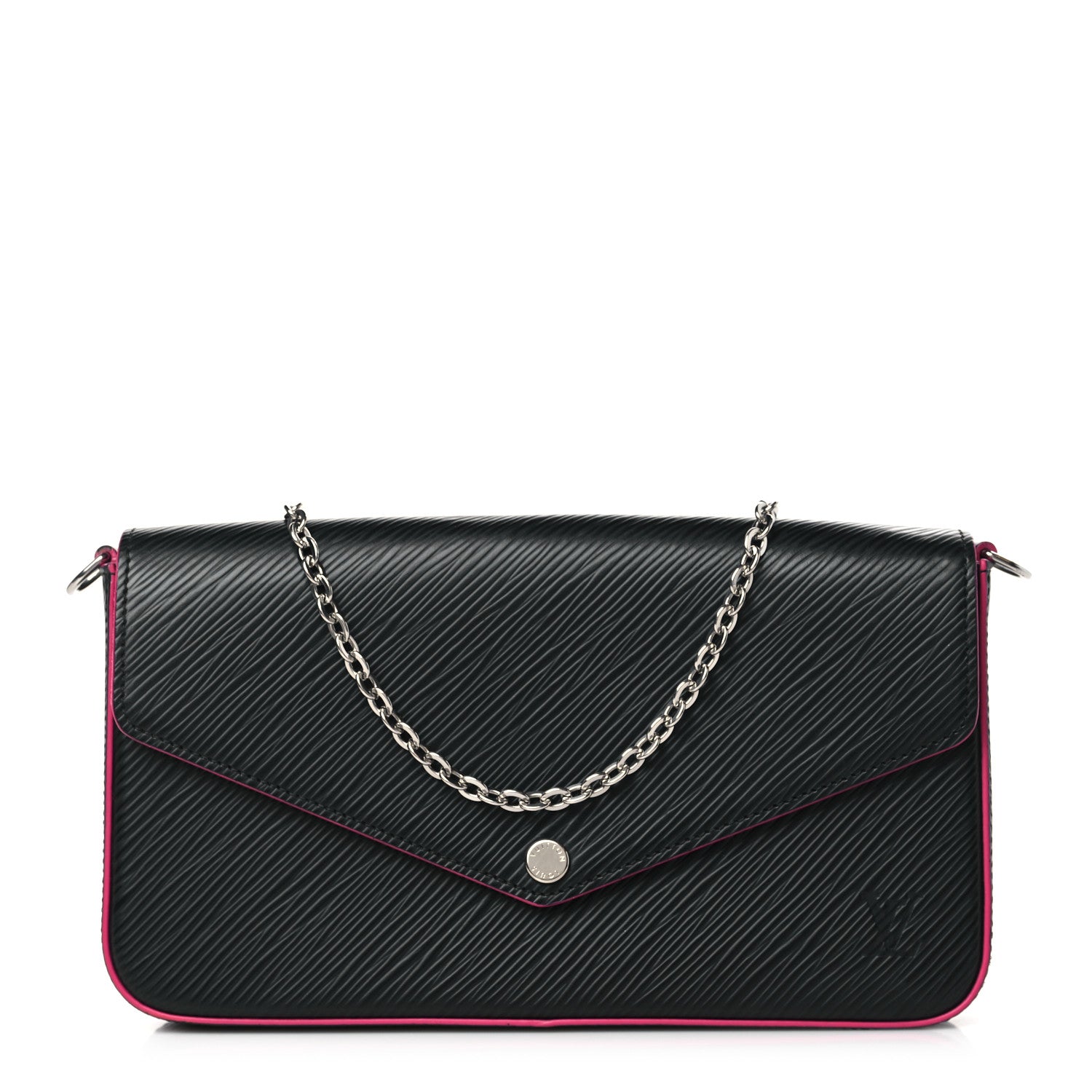 Louis Vuitton Epi Pochette Felicie Black Hot Pink 1 of 10