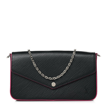 Louis Vuitton Epi Pochette Felicie Black Hot Pink 1 of 10