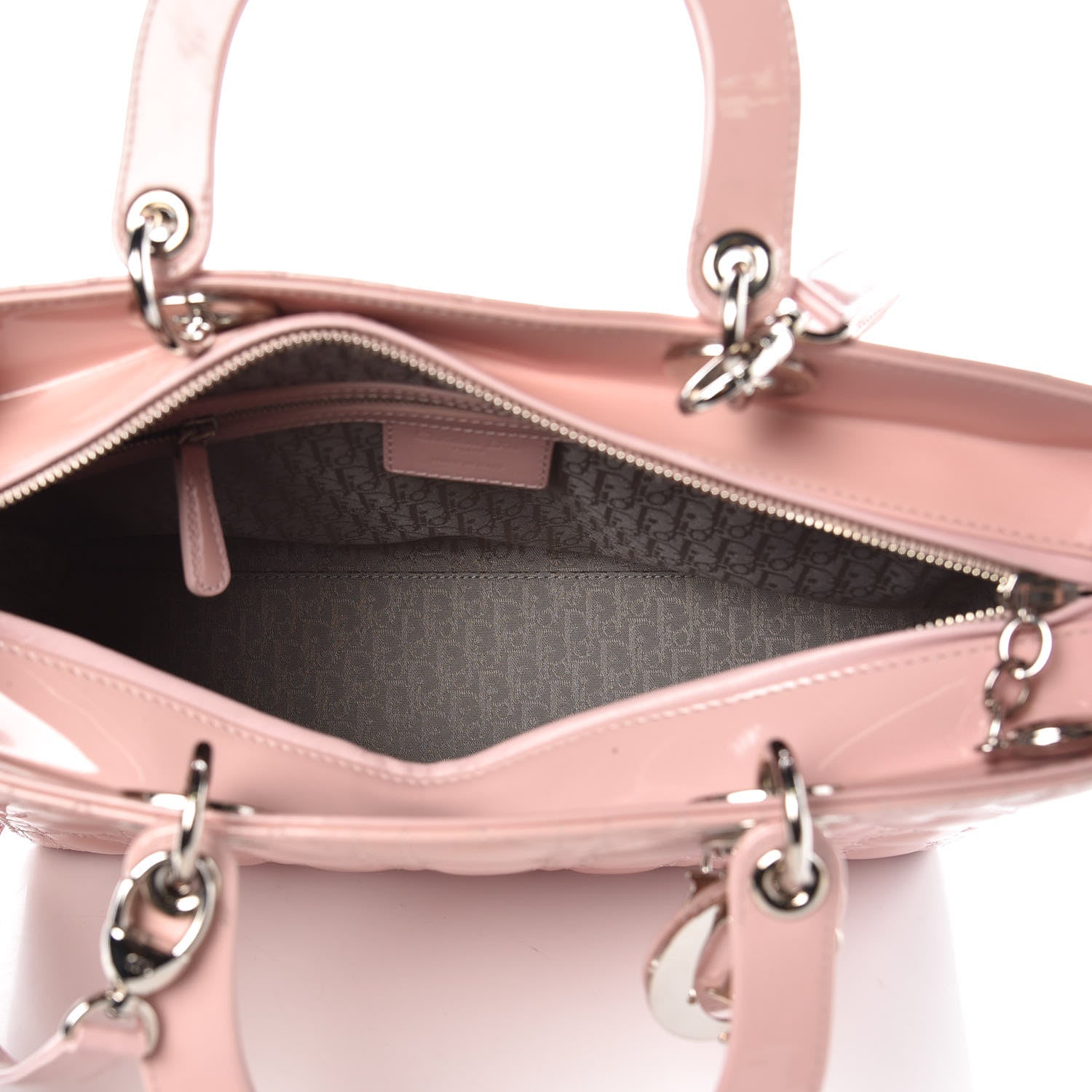 Christian Dior Patent Cannage Large Lady Dior Light Pink 6 of 10
