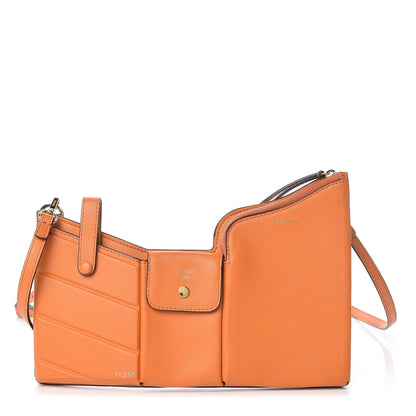 Fendi Vitello Grace Matte 3 Pocket Mini Crossbody Bag Aranciata 1 of 10