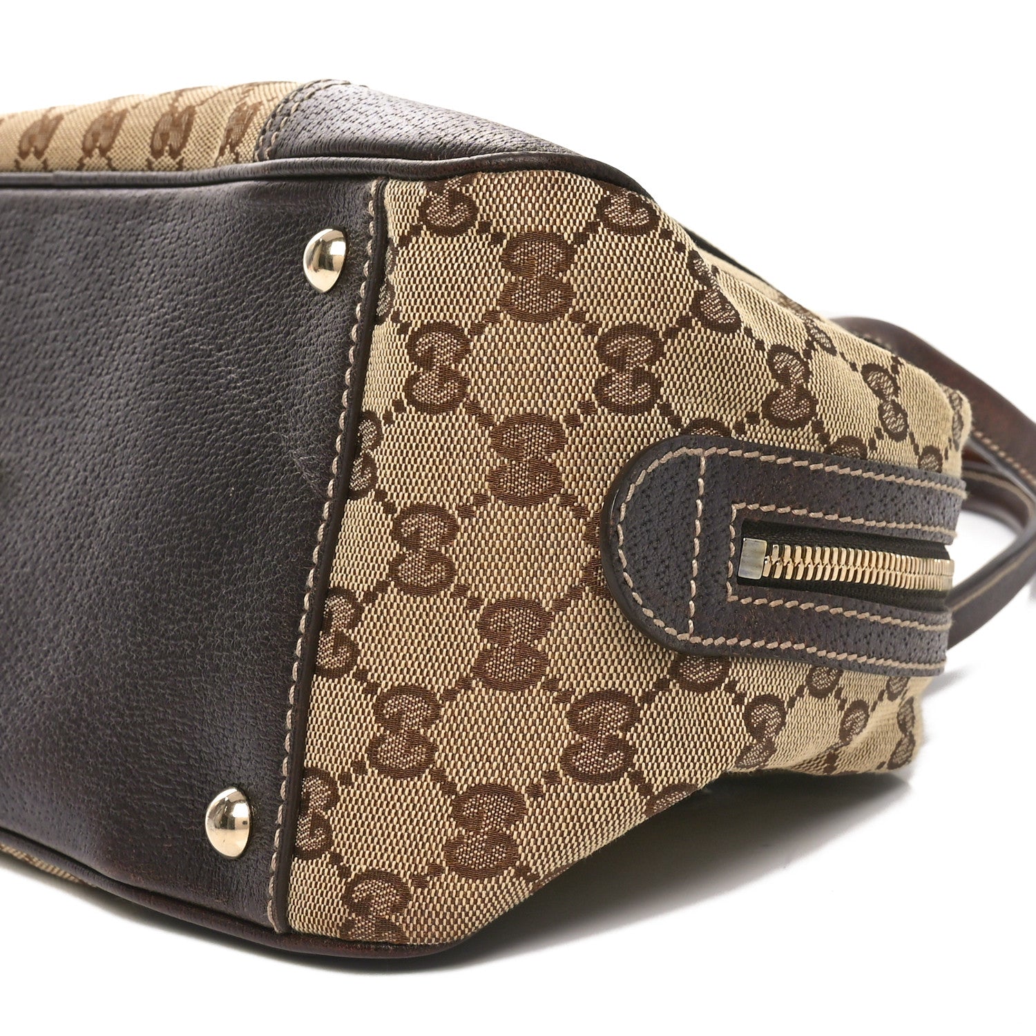 Gucci Monogram Small Princy Satchel Dark Brown 10 of 10