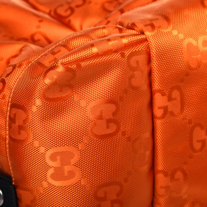 Gucci Econyl Nylon Monogram Off The Grid Duffle Bag Carrot Orange Black 8 of 14