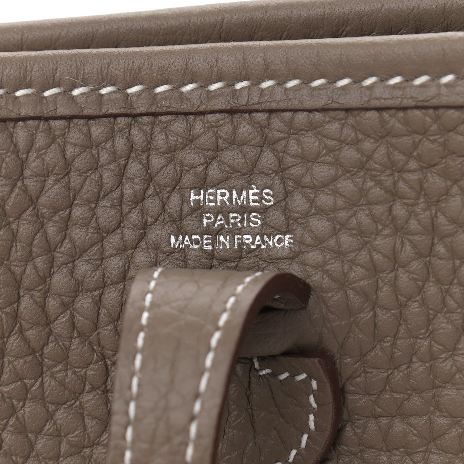 Hermes Taurillon Clemence Amazone Evelyne TPM Etoupe Bleu Indigo 6 of 9