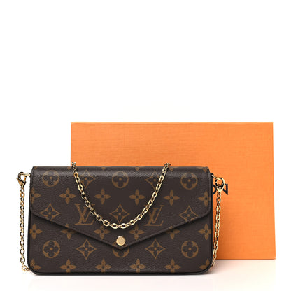 Louis Vuitton Monogram Pochette Felicie Chain Wallet Fuchsia 10 of 10