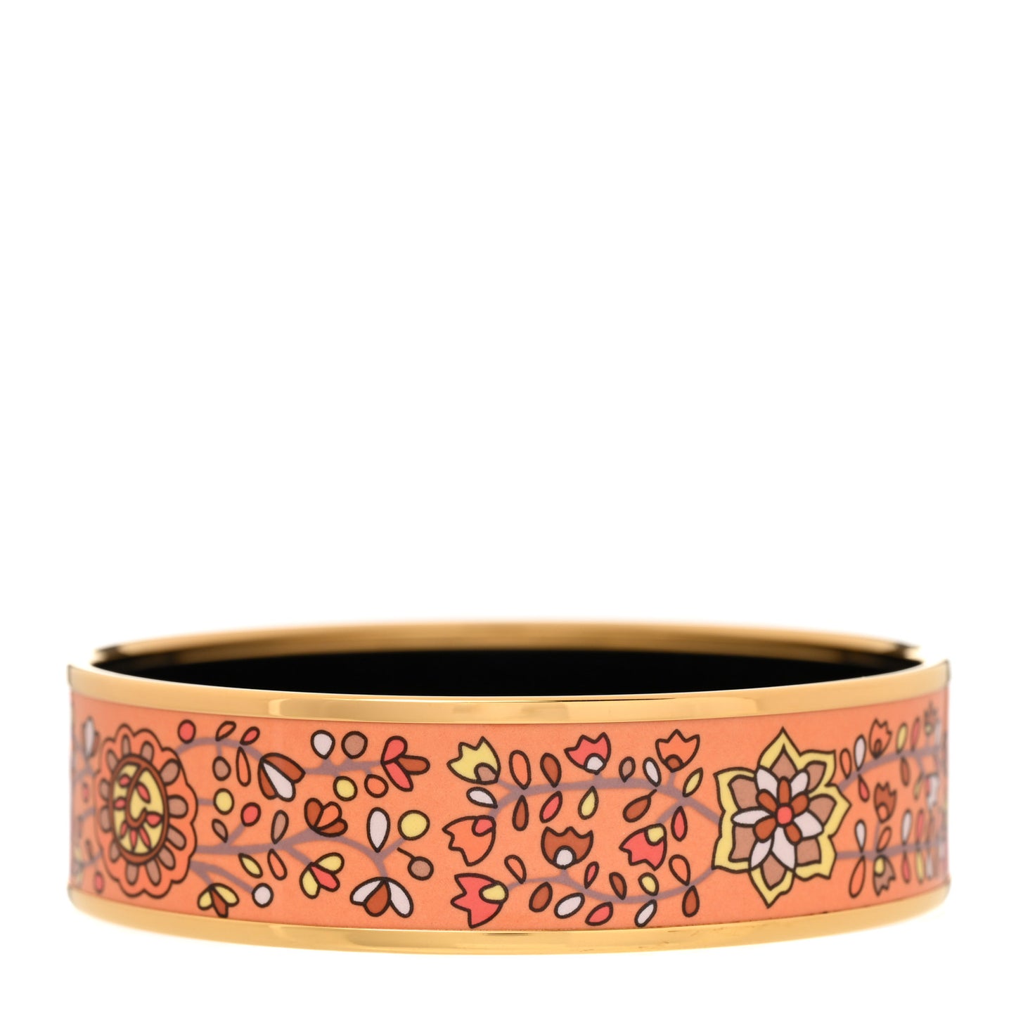 Enamel Printed Wide L'Arbre De Vie Bracelet Orange