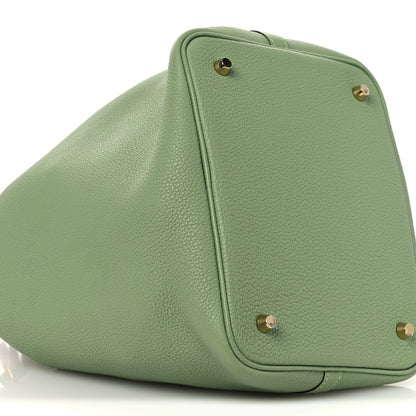 Hermes Taurillon Maurice Picotin Lock 22 MM Vert Criquet 9 of 10