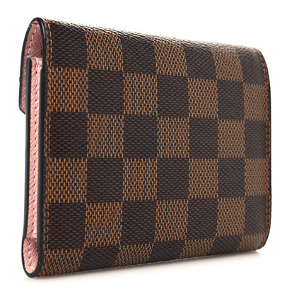 Louis Vuitton Damier Ebene Victorine Wallet Rose Ballerine 3 of 7