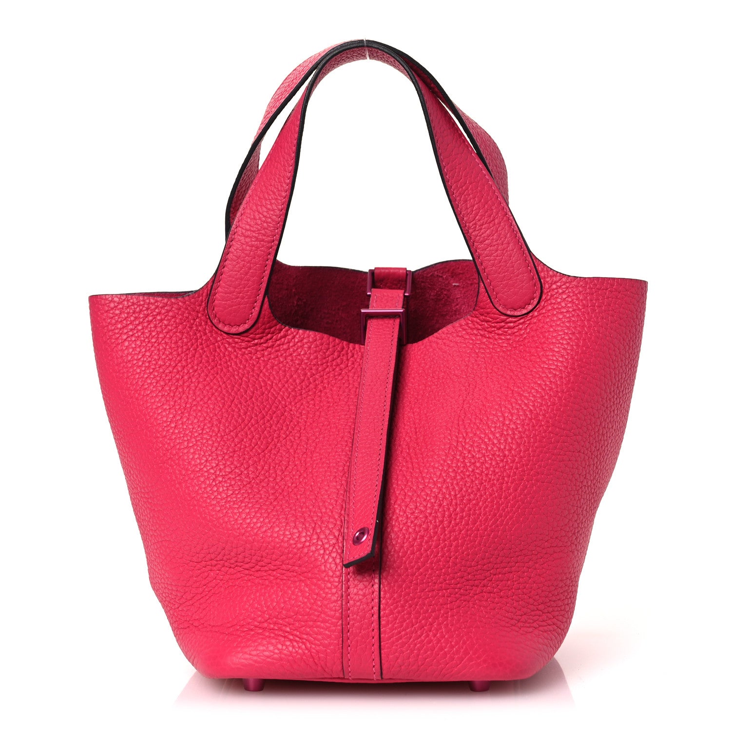 Hermes Taurillon Clemence Monochrome Picotin Lock 18 PM Rose Mexico 1 of 12