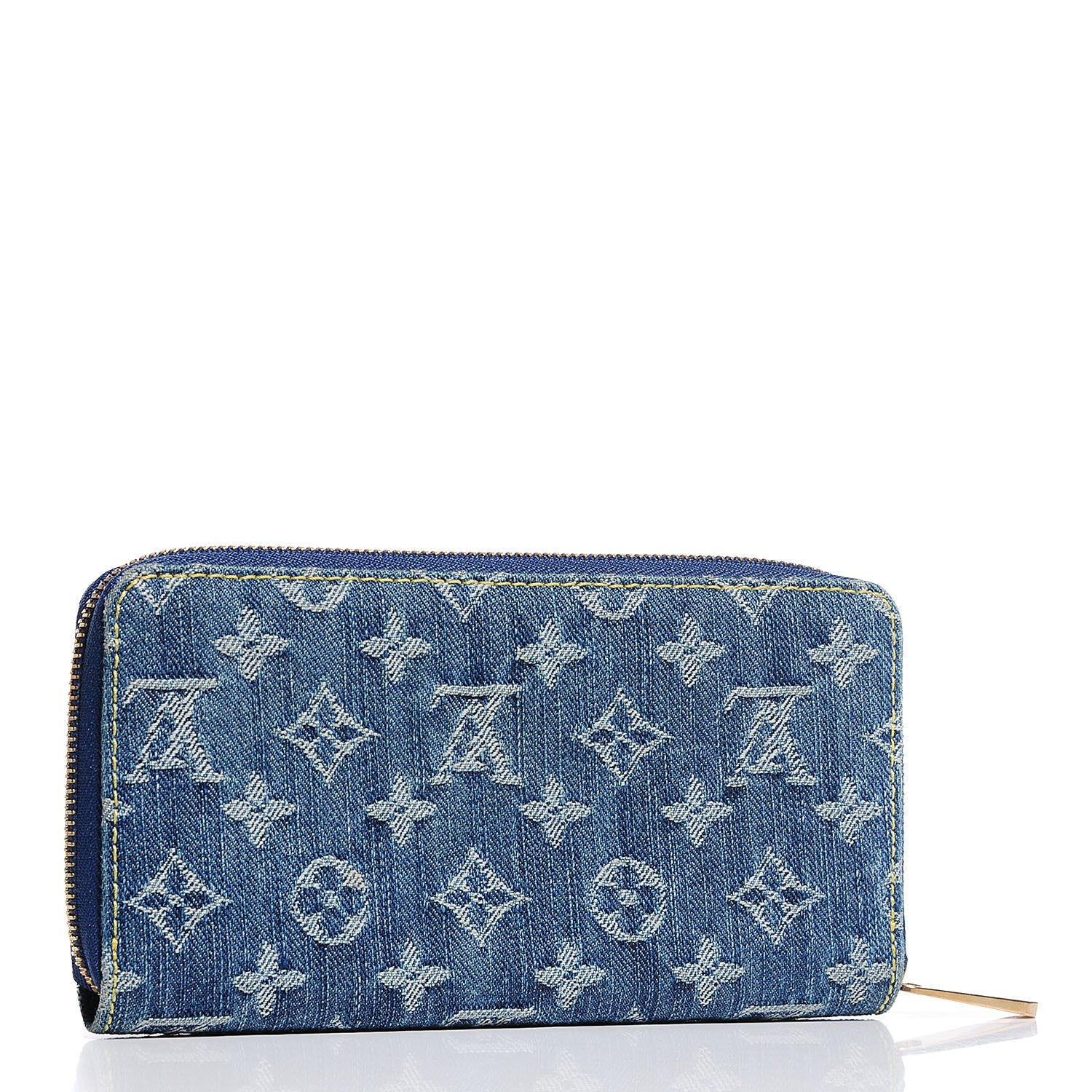 Louis Vuitton Monogram Denim Zippy Wallet Blue 3 of 7