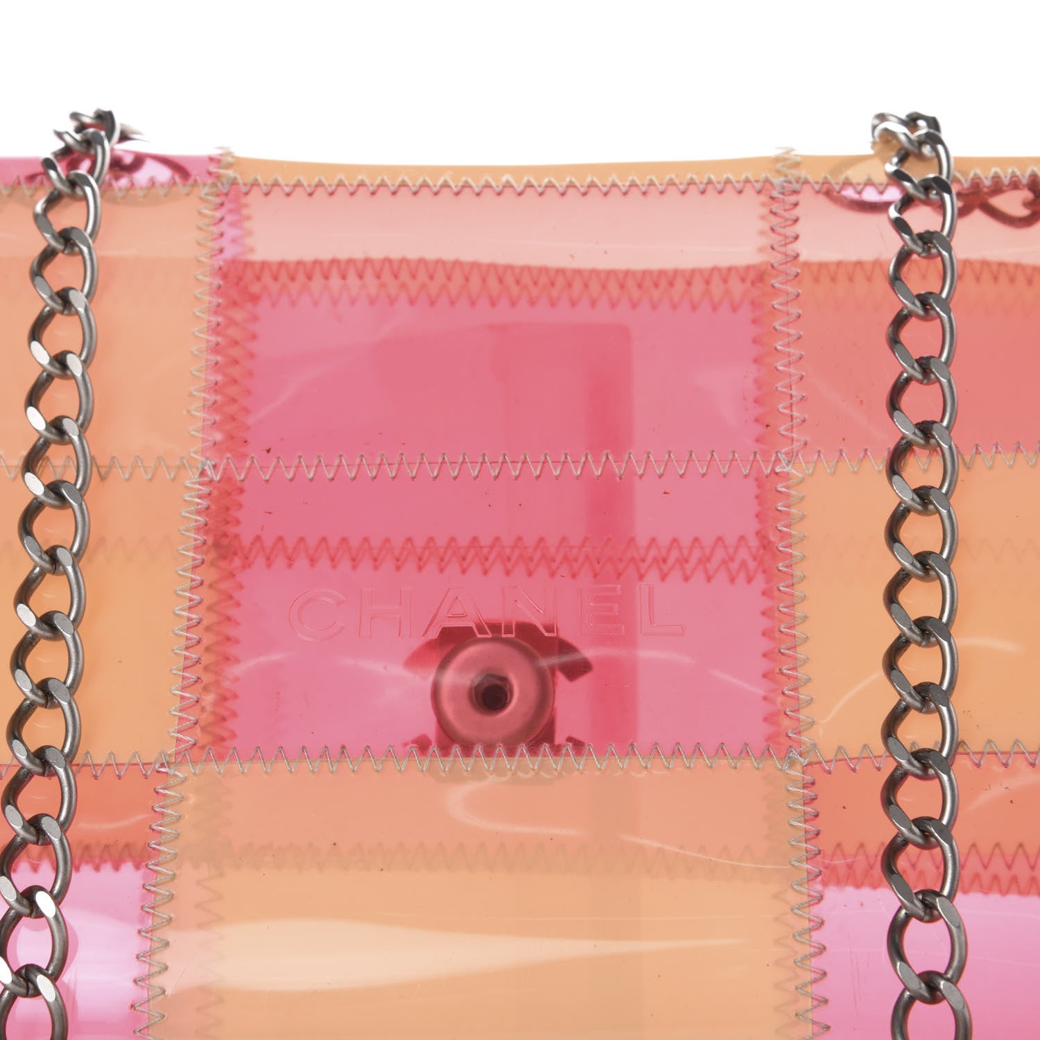 Chanel PVC Stitched Flap Beige Pink 10 of 11