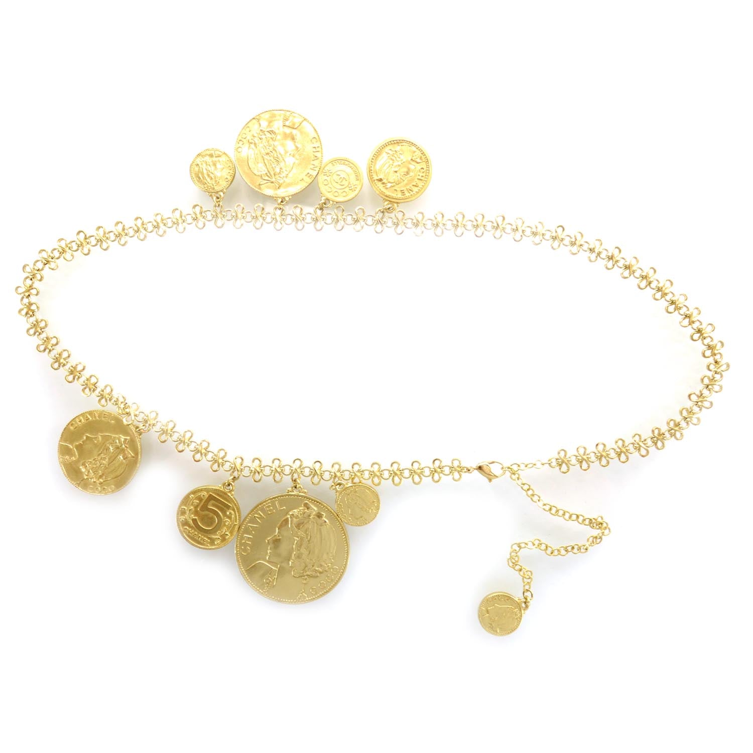 Chanel CC Coco Coin Chain Belt Gold 1 of 5