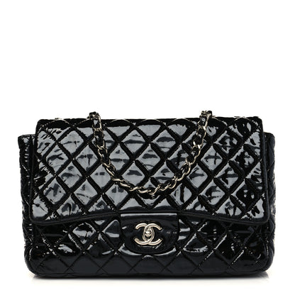 Chanel Patent Quilted Jumbo Single Flap Black 1 of 11