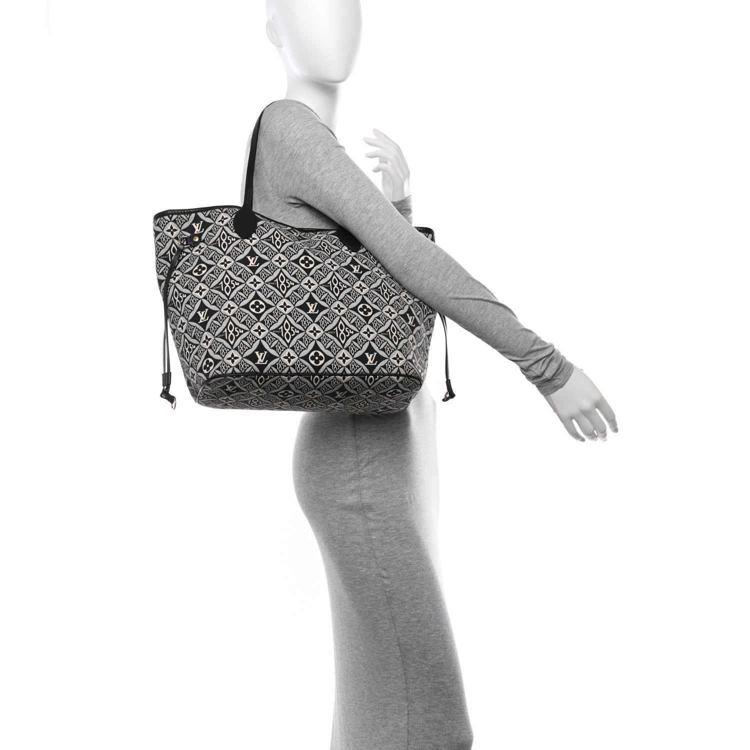 Louis Vuitton Jacquard Since 1854 Neverfull MM Grey 2 of 11