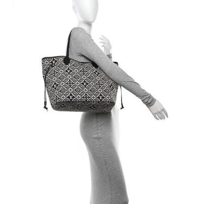 Louis Vuitton Jacquard Since 1854 Neverfull MM Grey 2 of 11